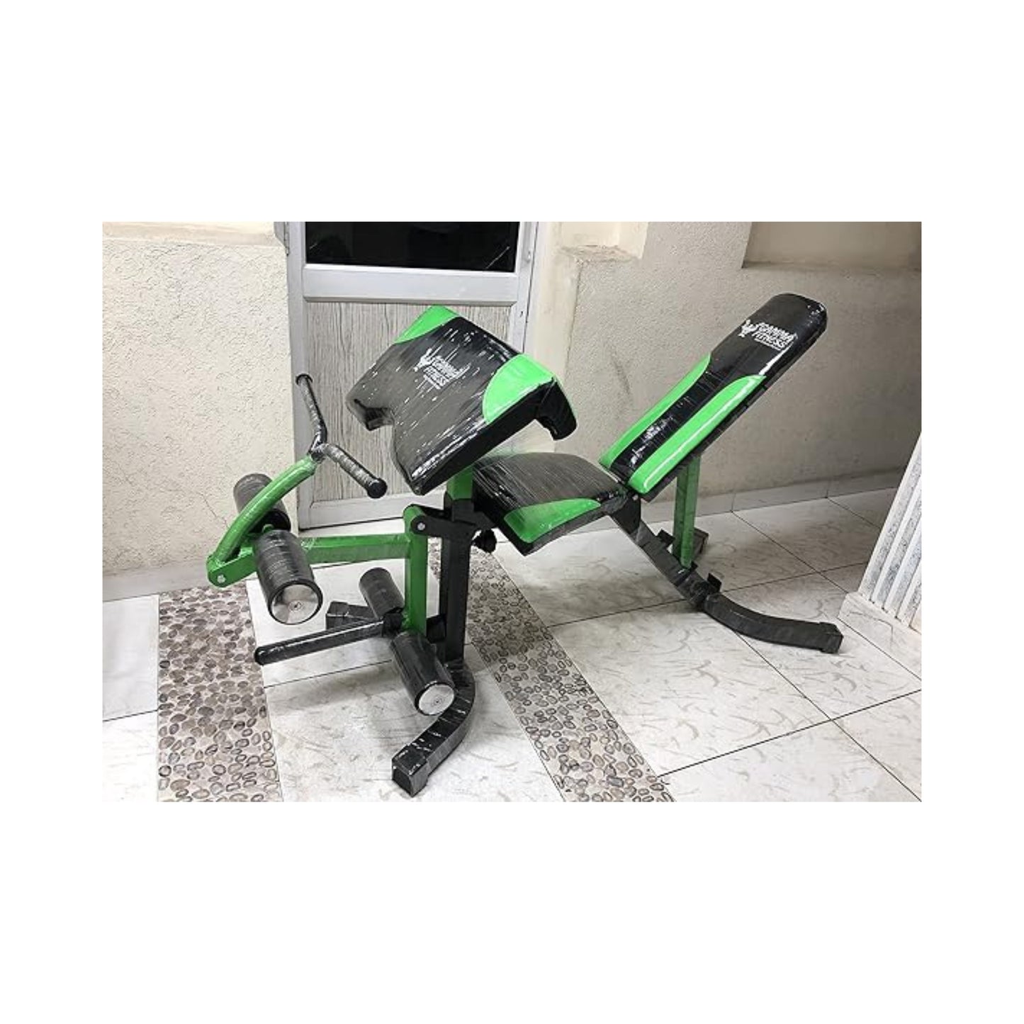 Gamma Fitness Multi Adjustable Decline Bench mb-250 with Preacher Curl and Leg Curl Extension Bench (Multicolour) Weight Limit: 350 Kg