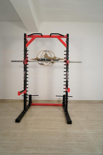 Gamma Fitness Power Squat Rack with Smith Machine PRS-301 Luxury - Deccan Series for Commercial or Home Gym Workout