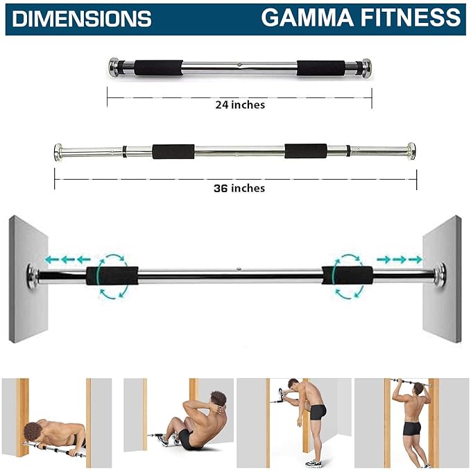 Gamma Fitness Imported Pull Up Bar For Home Gym Purpose With German Technology | Door Pull Up Bar | Chin Up Bar DB-09