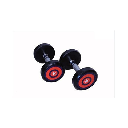 GAMMA FITNESS BOUNCER DUMBBELLS - PREMIUM RUBBER COATED COMERCIAL GRADE DUMBBELL FOR GYM OR HOME GYM USE BD-786 (5 KG X 2 PC)