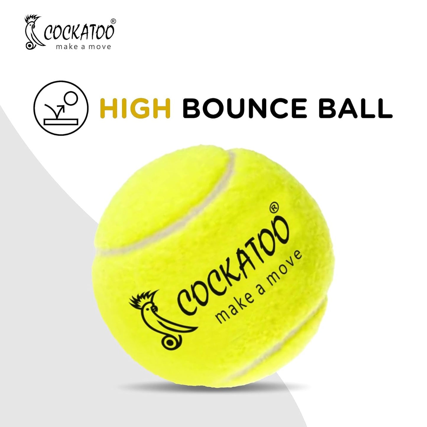 Rubber Cricket Tennis Ball, Construction of Tennis Ball for Cricket for Optimal Performance,Suitable for All Skill Levels. (120 Gr Per Ball - Pack of 2-Yellow)