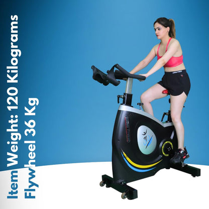 Gamma Fitness Heavy Commercial Spin Bike SB-923 Beast | Flywheel 36 Kg | For Heavy Commercial Purpose | 200 kg User Weight Capacity 