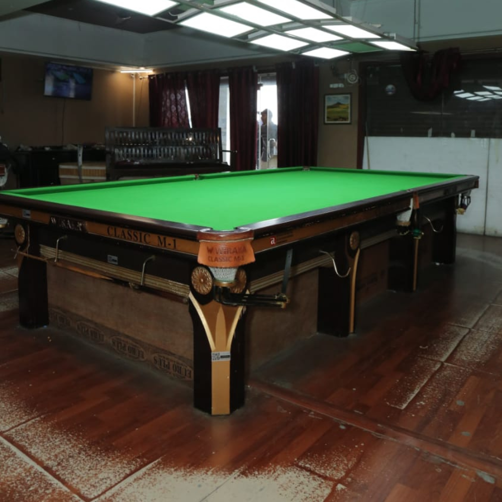 Gamma Snooker Table M1 Royal Gold , Size 12'×6' With Steel Cushions, Italian Slates ST-001