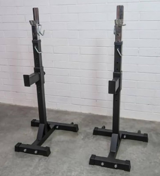 Adjustable Squat Rack Stands (Pair) FOR HOME AND commercial gym
