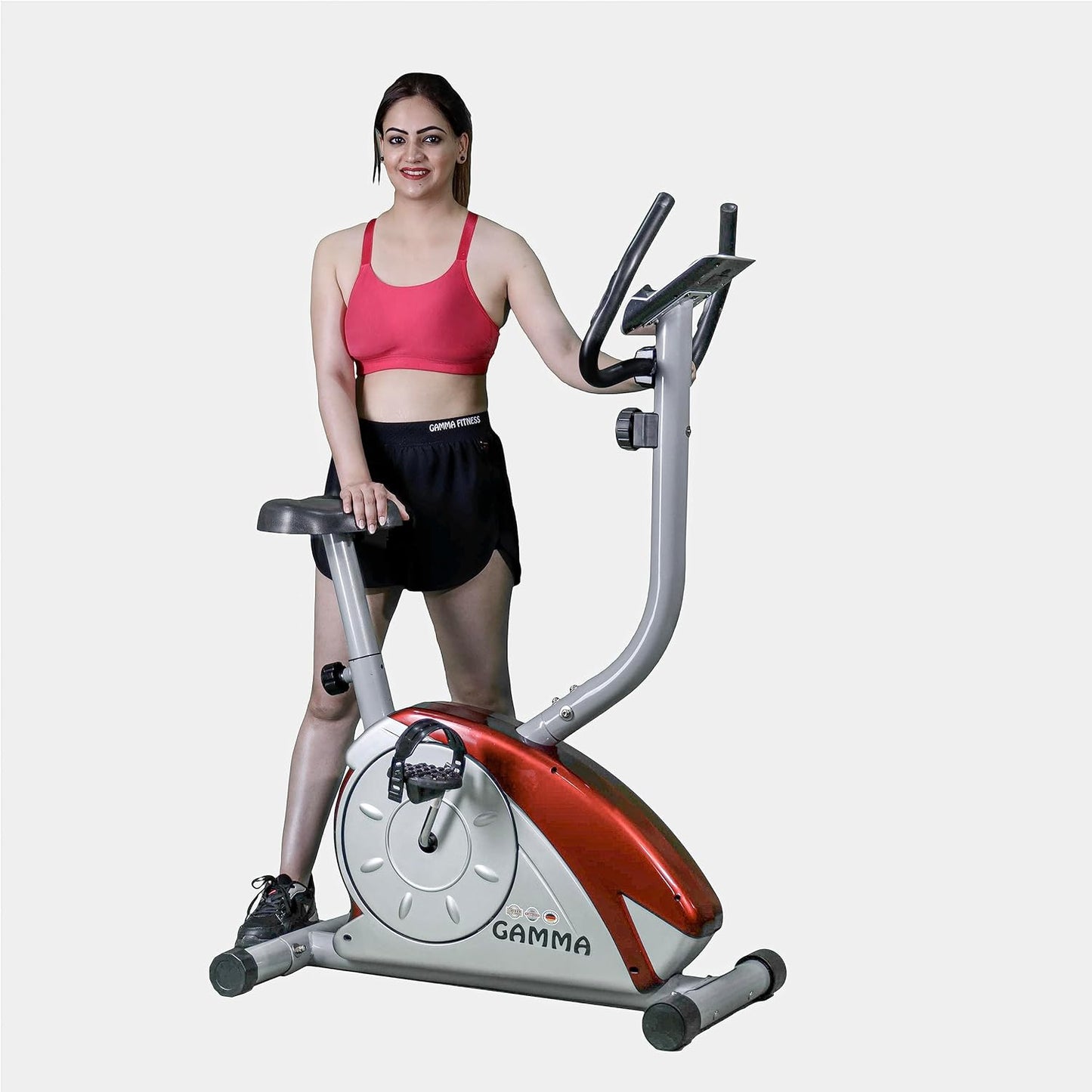 Gamma Fitness Upright Bike UB-530U | 10 Kg Flywheel | 110 Kg User Weight Capacity | Premium Exercise Bike For Home Gym | Designed in Germany