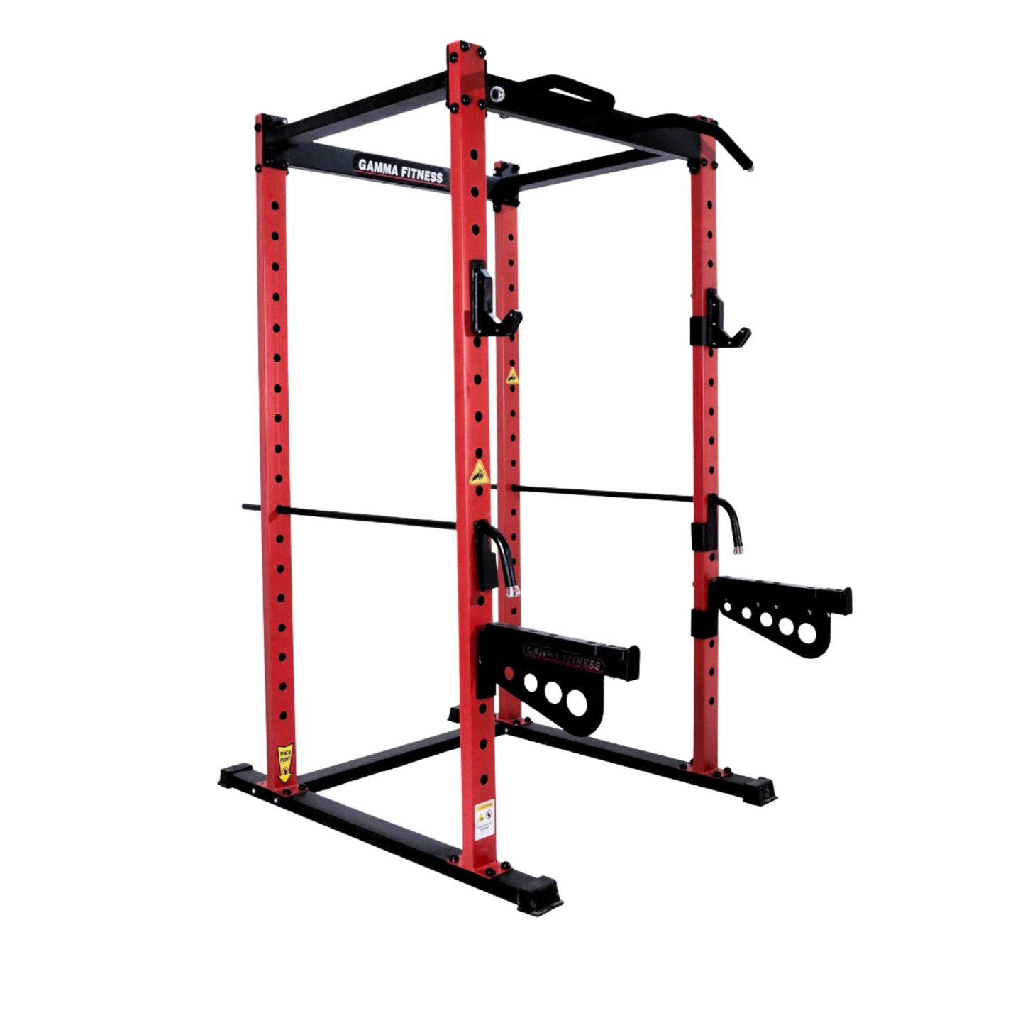 GAMMA FITNESS Power Squat Rack PR-54 with Semi Commercial Adjustable Gym Bench AB-201| Two Combo Pair for Home Gym| Power Squat Rack for Total Body Workout||