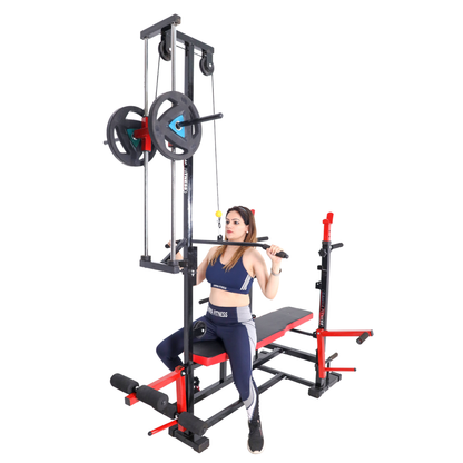 Gamma Fitness introduces a 20 in 1 Multi Adjustable Bench Press With Lats Pull Down, Rowing & Bicep - Tricep | Heavy Gauge | Double Support | Powder Coated | For Home Gym Setup | Exercise Bench Press GF-20