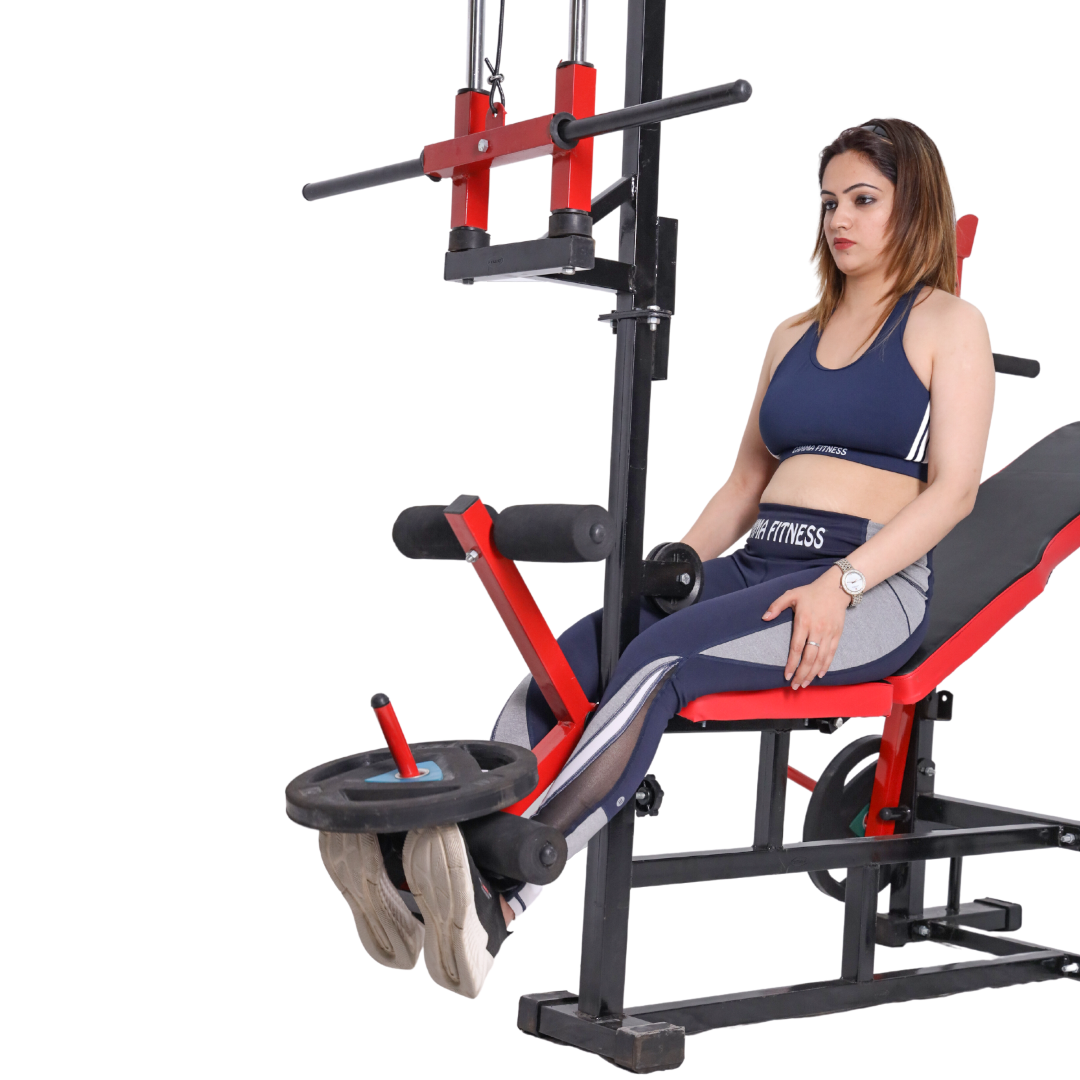 Gamma Fitness introduces a 20 in 1 Multi Adjustable Bench Press With Lats Pull Down, Rowing & Bicep - Tricep | Heavy Gauge | Double Support | Powder Coated | For Home Gym Setup | Exercise Bench Press GF-20