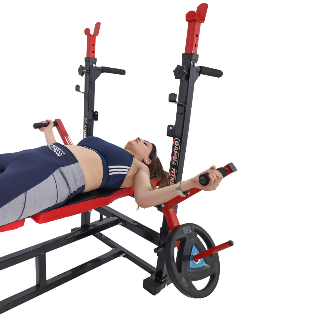 Gamma Fitness introduces a 20 in 1 Multi Adjustable Bench Press With Lats Pull Down, Rowing & Bicep - Tricep | Heavy Gauge | Double Support | Powder Coated | For Home Gym Setup | Exercise Bench Press GF-20