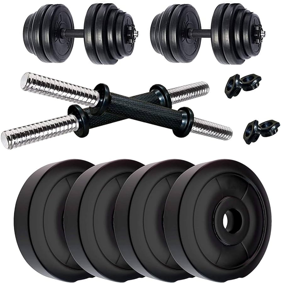Gamma Fitness Dumbbells with PVC Plates