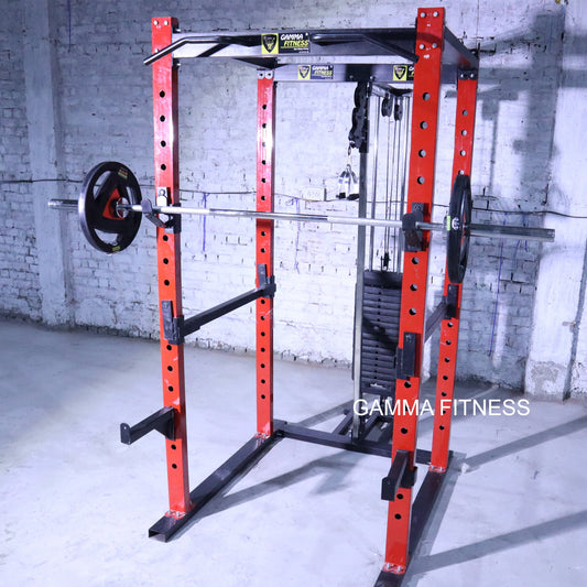 Power Squat Rack With Cable Crossover And Lats Pull Down -22