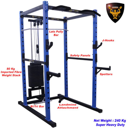 Gamma Fitness Power Squat Rack PR-40 With Weight Stack