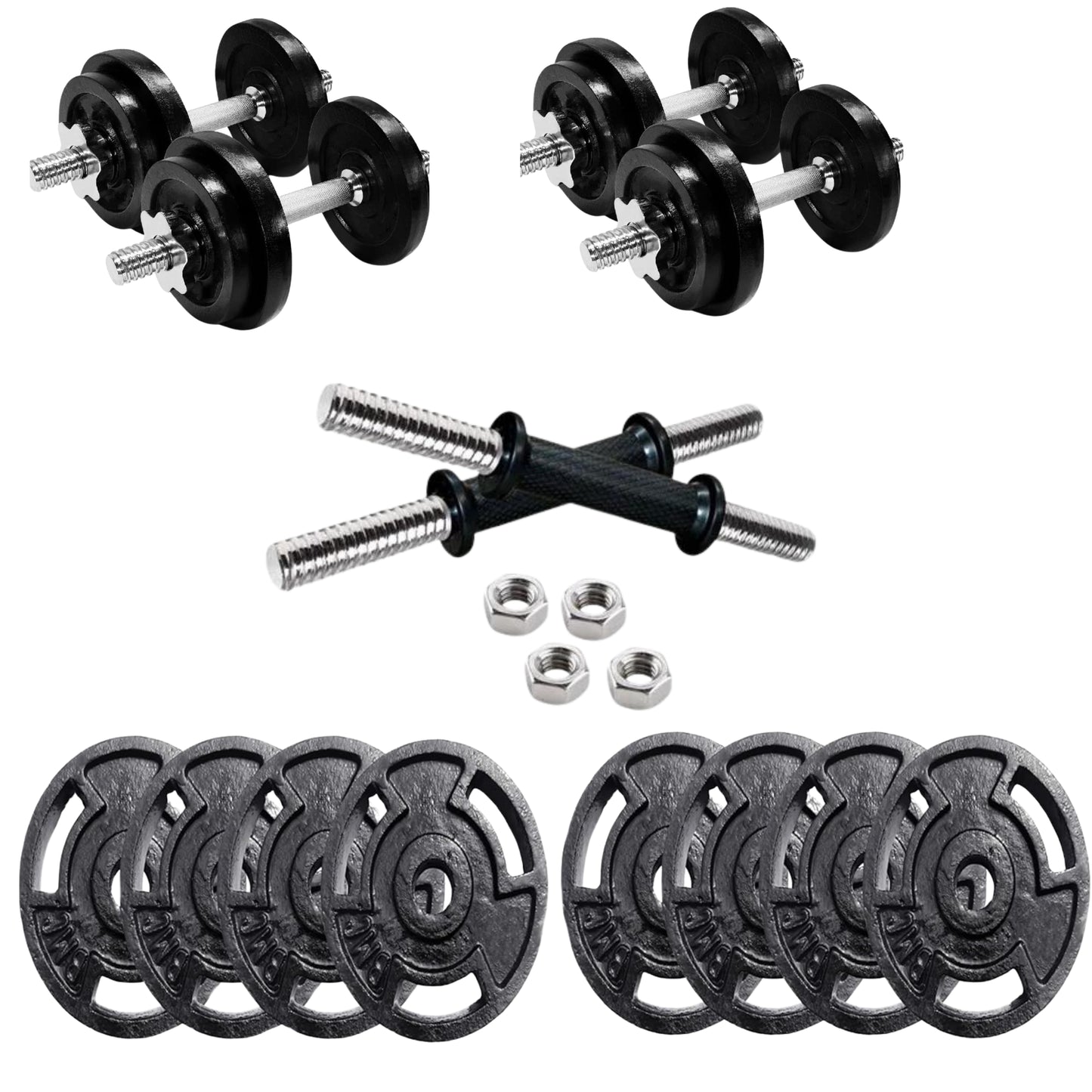 Adjustable Dumbbells Package With Cast iron plates