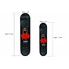 P PAYTAG Complete Highly Flexible Plastic Skate Board 24 Inch Skateboards For Beginners, Girls, Boys With High Rebound Wheels (Games 24" Skateboard), Black