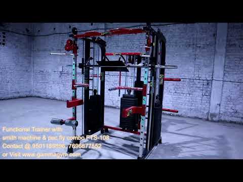 Functional trainer with smith machine and pec fly with rear delt (FTS-108) by Gamma Fitness