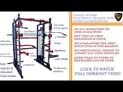 Functional Trainer with Smith Machine & Power Squat Rack FTS-786 For Commercial or Home Gym Setup